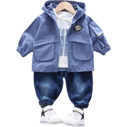 New Children Spring Autumn Boys Clothes Kids Girls Hoodie T Shirt Pants 3Pcs/sets Baby Infant Clothing Toddler Cartoon Tracksuit