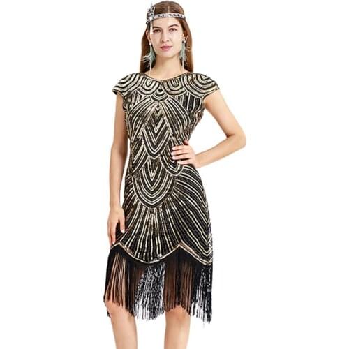 New Ballroom Dress Samba Costume Sexy Party Dresses with Fringes Women Deep V-neck One-piece Straps Dress 1920s