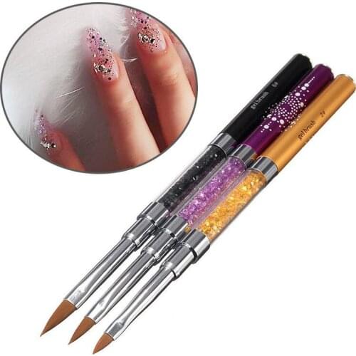 Professional Nail Art Pen 3D DIY Brush Painting Drawing UV Gel Brush Flower Drawing Line Pen Acrylic Rhinestone Nail Tools