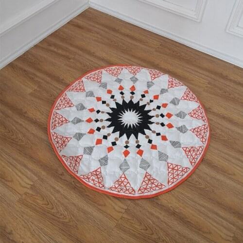 Drop Shipping Europe USA Style Play Mat Round Geometric Pad Infant Crawling Blanket Kids Room Carpet Rugs Baby Mat