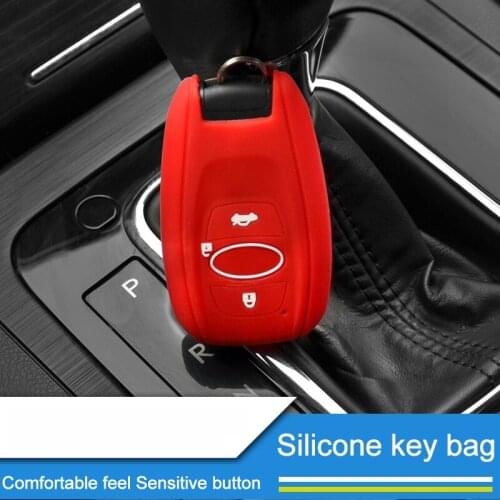 QHCP Silicone Car Remote Key Cover Case Holder Bag For Subaru Legacy Outback Forester XV BRZ 2015 2016 2017 2018 Auto Accessory
