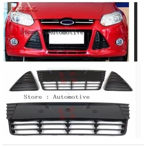 Car-styling ABS chrome front rear fog lamps cover trim For Ford Focus 2012 2013 2014 Grille Around Trim Racing Grills