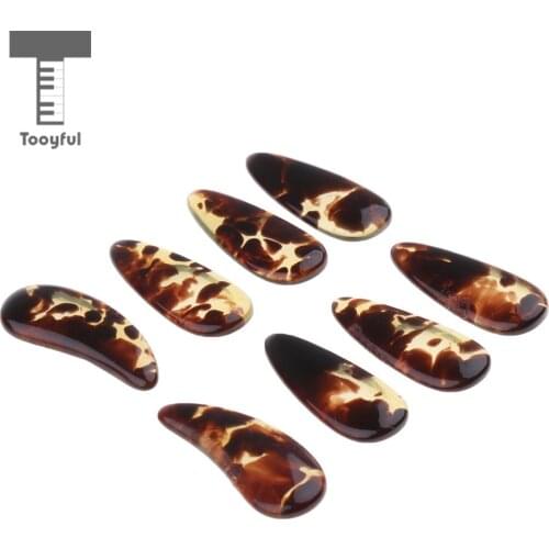 Tooyful Pack of 8 Polished Guzheng Finger Picks Nails Small for Kids Adult Stage Practice Accessory