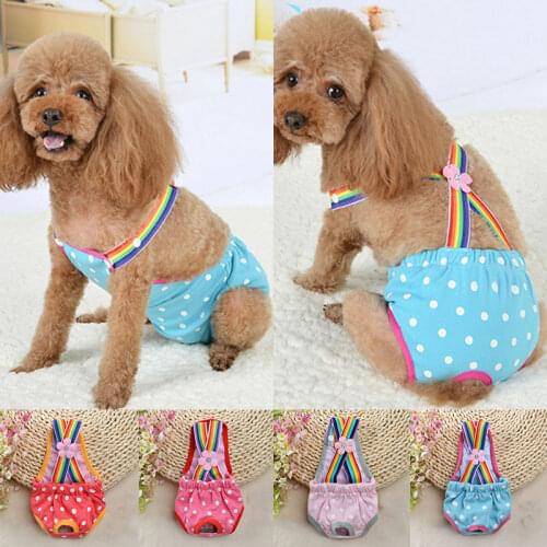 Pet Sanitary Physiological Pants Dog Diapers Breathable Female Puppy Shorts Panties Flower Pet Physical Pant Cute Underwear 2021