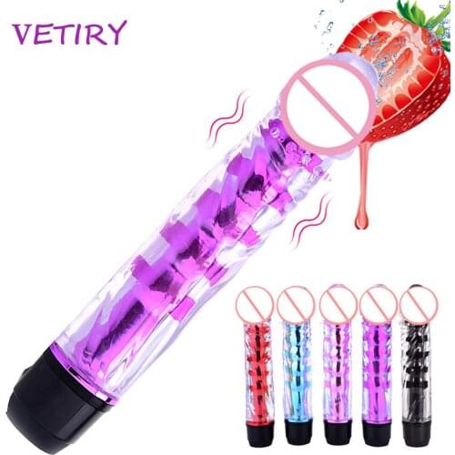 Vibrator G Spot Powerful Jelly Dildo Vibrating Massager Sex Toy Bullet Vibrator for Women Sex Toy Adult Sex Products for Women