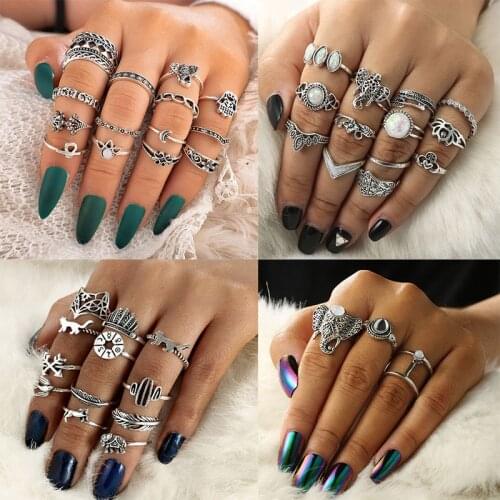 YJ-WYW Women's Silver Rings