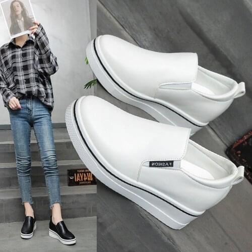 2021 Women Shoes New High Heel Lady Casual Women Sneakers Leisure Platform Wedge Shoes Height Increasing Shoes Zapatos De Mujer