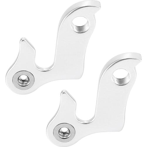 Uxcell 2pcs Bicycle Rear Derailleur Hanger Extender Bike Frame Gear Tail Hook Silver Tone For Mountain Road Bike