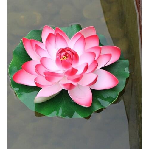 1pcs 28cm Simulation lotus flower plastic bonsai outdoor fish tank pool landscaping potted plants flowers