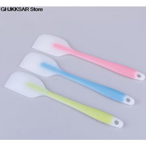 1pc Heat Resistant Non-stick Silicone Spatula Spoon Cooking Kitchen Cake Scraper Green | Pink | Blue