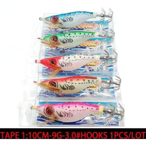 1pcs Wobbler For Fishing Tackle/Lure/Accessories Sea Squid Jig Hook Octopus Cuttlefish Wood Shrimp Jigging Artificial Bait Hard