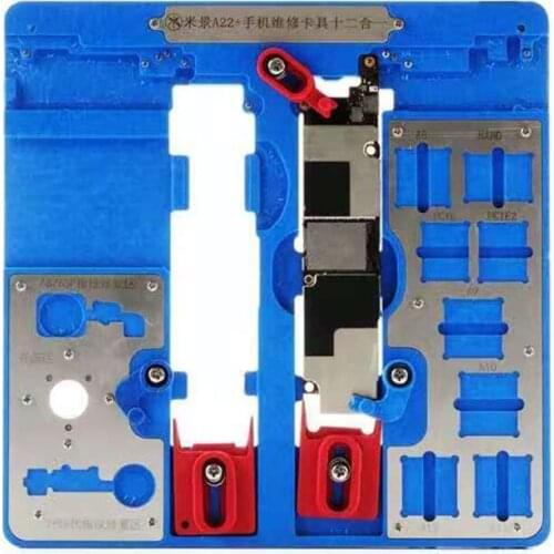 13 IN 1 MJ A22+ PCB Motherboard Repair Fixture JIG BOARD For iPhone5C/ 5S/6/6P/6S/6SP/7/7P/8/8P/ XR/SE2 Maintenance Platform