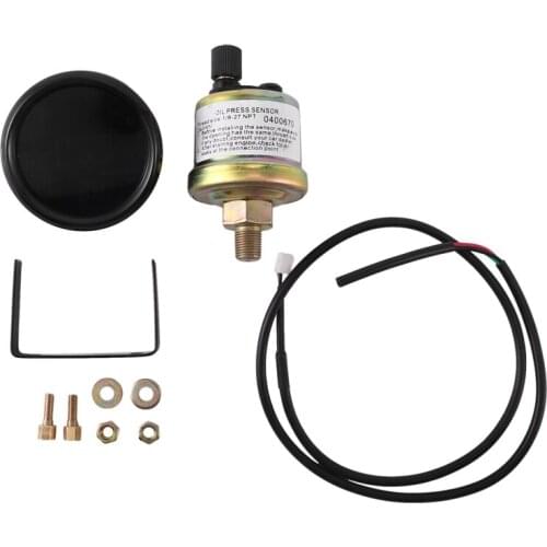 2Inch 52mm 0-10 Bar Oil Pressure Gauge Red Light Digital LED Display Black Face Car Meter