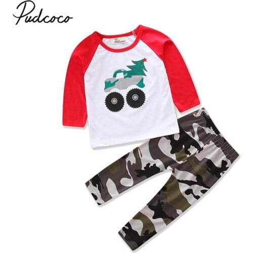 2pcs new baby clothing set Toddler Infant Camouflage Baby Boy Girl Clothes T-shirt Tops+Pants Outfits Set