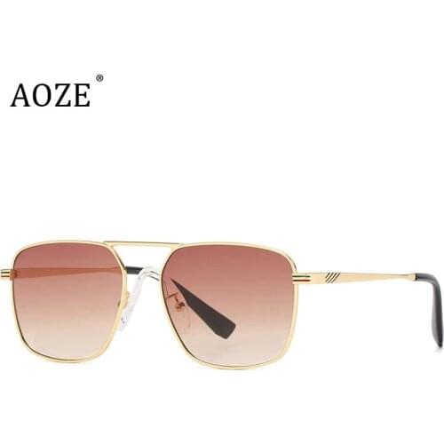 2021 vintage women brand design sunglasses uv400 fashion cool metal gradient pilot style sunglasses 7182