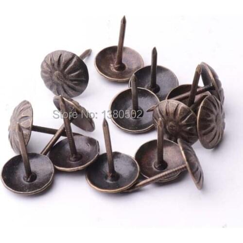 50pcs/lot copper color Metal Thumb Tacks Pushpin Drawing Pin hardware accessories