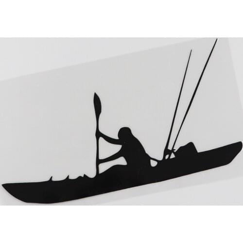 Car Stickers, Motorcycle Decals Fishing Kayak Fisherman Decorative Accessories,to Cover Scratches Waterproof PVC.16.3CMX8.6CM