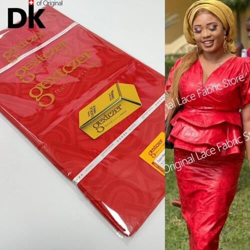 Bazin Riche Gextczer 2021 High Quality African Lace Fabric Original Switzerland Tissu Basin Riche Brocade Jacquard Fabric 5Yard