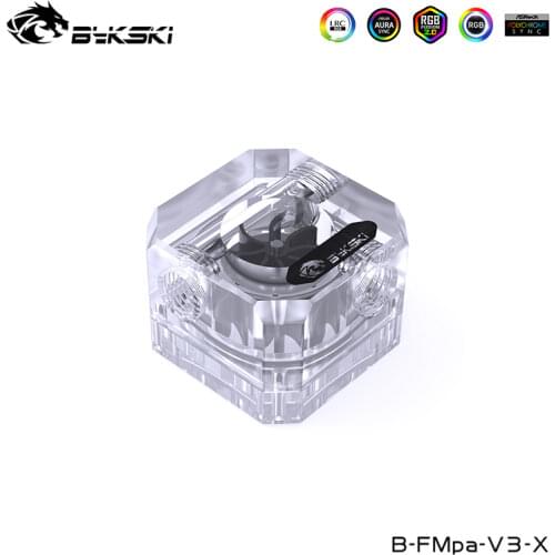 Bykski Transparent Water Cooling Flow ,Split Water Cooling Set 5v Lighting System,DIY Water Flow,B-FMpa-V3-X