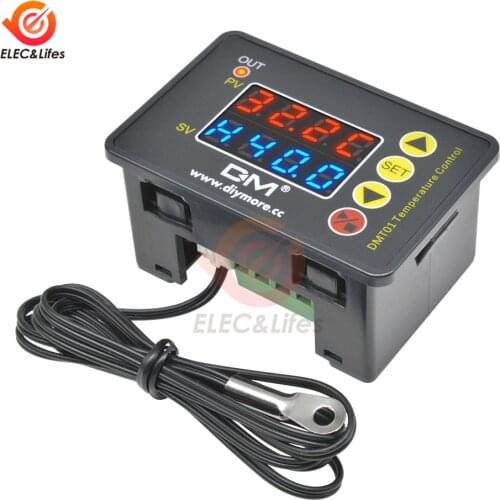 DC 12V 24V AC 110V-220V Digital Temperature Controller Smart Electronic thermostat for Incubator Cooling Heating temp regulator