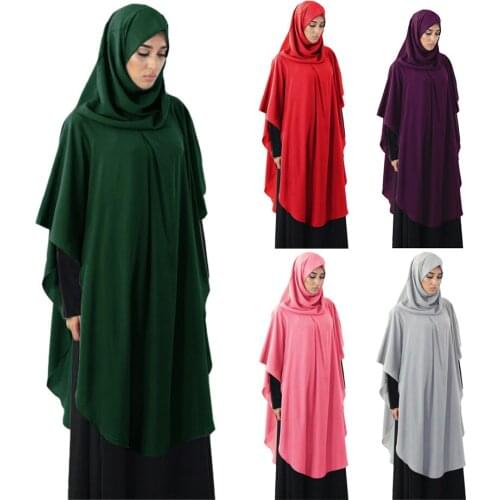 Long Khimar Muslim Women paryer garment ramadan Hijab Overhead musulman abaya Dress Niqab Scarf Islam Jilbab Burka Kaftan Namaz