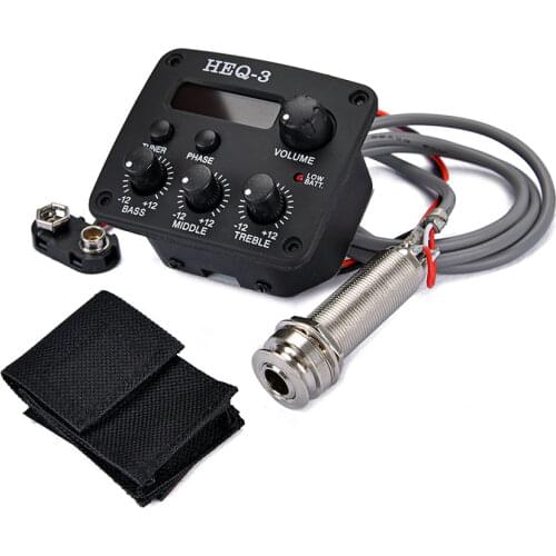 Guitar Pickup Auto Manual Tuning Mode EQ Tuner Guitar Preamp Equalizer