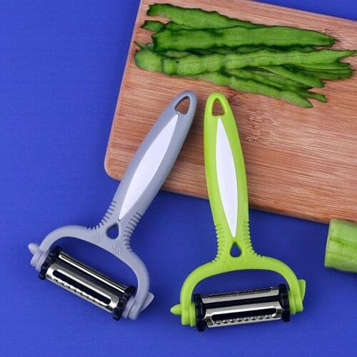 Kitchen gadget three side rotary peeling knife wire planer peeler stainless steel multifunctional melon planer fruit planer