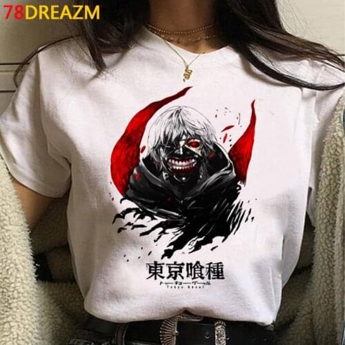 Hot Japanese Anime Tokyo Ghoul T Shirt Men Kawaii Cartoon Kaneki Ken Graphic Tees Fashion Unisex Tshirt Summer Tops T-shirt Male