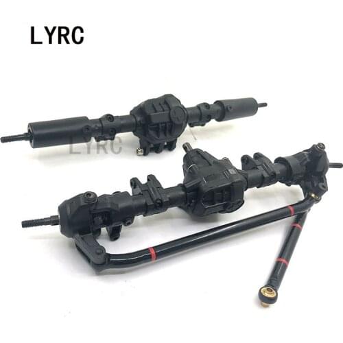 LY RC 1 Set RC Car Front Rear Straight Complete Axle Upgrade Part for 1/10 RC Crawler Axial AXIAL SCX10 CC01 F350