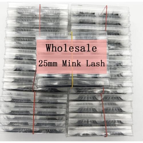 Makeup 25mm Mink Lashes 3D Mink Eyelashes Beauty False Eyelash Extension Wholesale 10 Pairs Natural Full Strip 5D Mink Lashes