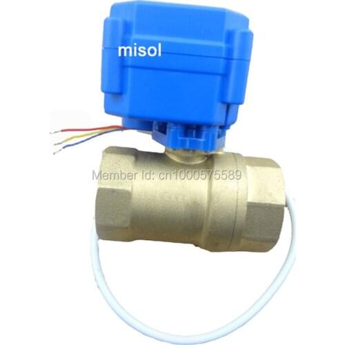 Motorized ball valve brass, G1/2" DN15, 2 way, CR02, electrical valve