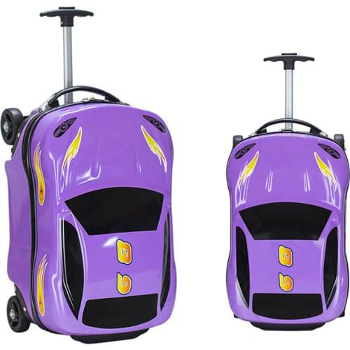 3D Cartoon Car Trolley luggage kids rolling luggage Carry ons suitcase with wheels fashion cabin trolley bag for children gift
