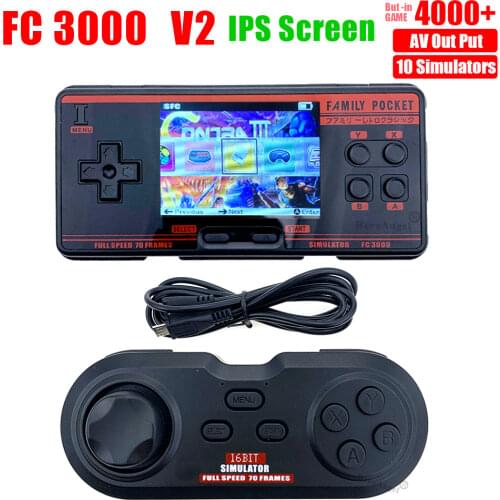 New FC3000 handheld game console 8 simulator childrens color screen game console for PXPX7 Black Grey Dropshipping
