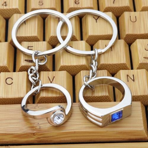New Exotic Sweet Jewelry Couple Keychain Pair For Sale