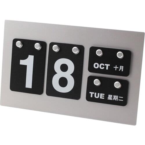 PPYY-DIY Black and White Simplicity Perpetual Calendar Ins Modern Sign Date of Month Week Home Desk Decor