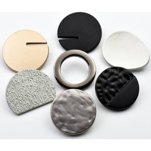 5pcs Fashion 15mm-37mm Big Button Decorative Metal Irregular Plane Gold Buttons for Shirt Suit Overcoat DIY Sewing Accessories