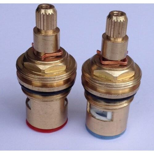 1/2" Replacement Brass Ceramic Disc Tap Valve Quarter Turn Cartridges Bathroom Faucet Accessory