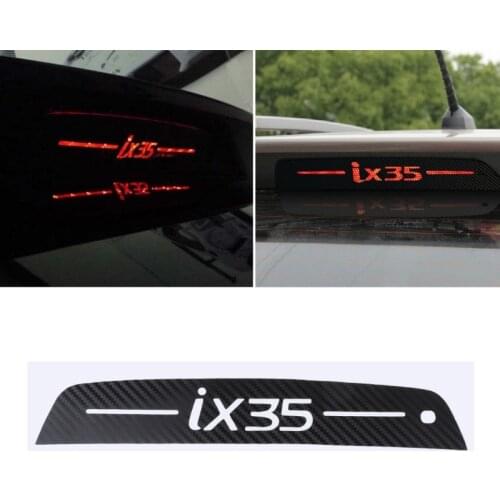 Rear Spoiler Bumper Brake Light Sticker Carbon Fiber For Hyundai Tucson ix35