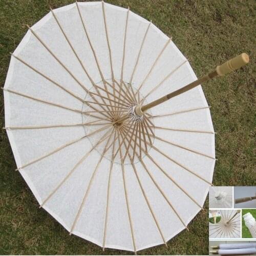 10pcs/Lot Radius 20cm Diameter 40cm White Paper Parasol Umbrella Wedding Decoration Children DIY Drawing Paper Crafts