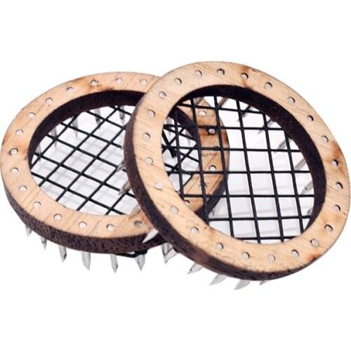 2PCS/Set Pure Handmade Round Push-In Queen Mark Cage Push-In Queen Marking Disc for Queen Bee Marking Beekeeping Tool