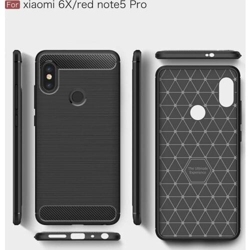 2018 New Rugged Armor Cases for Xiaomi6X Carbon Fiber cases for redmi Note5Pro cover DHL Free shipping 100pcs/lot