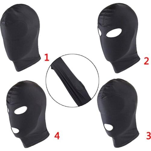 4 Style Fetish Slave BDSM Bondage Restraints Sex Mask Mouth Eye Open Head Harness Blindfold For Couples Exotic Accessories