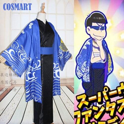 [Customize] Anime Mr.Osomatsu San Figure Matsuno Karamatsu Kimono Uniform Halloween Cosplay Costume Party Suit For Adult NEW