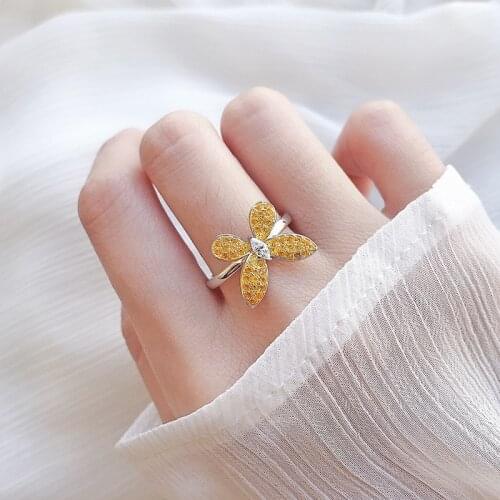 925 Sterling Silver Shiny SONA Simulation Diamond Butterfly Ring Anniversary Gift Jewelry