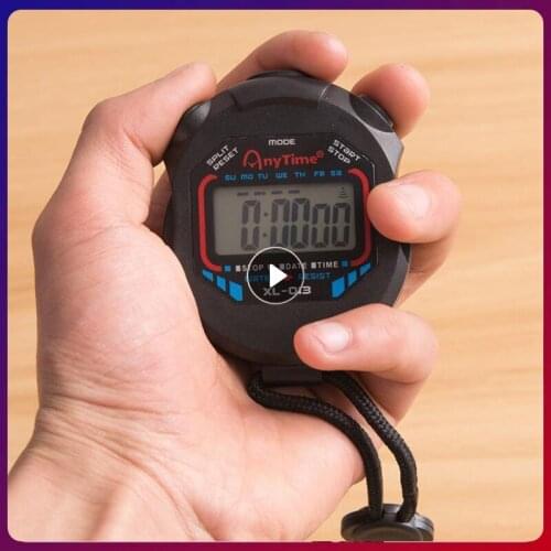 Digital Timers Kitchen Timer LCD Sports Stopwatch Timer Classic Professional Handheld Chronograph Stop Watch Tools With String