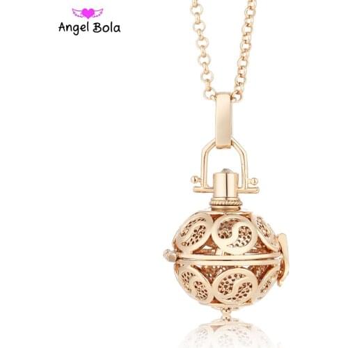 DIY Angel Bola Retail Metal Cooper Engelsrufer Maternity Essential Oil Necklace Cage Pendant Sound Ball Jewelry L029