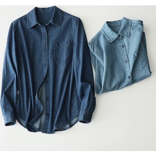 Grace Mint Womens Denim Shirts