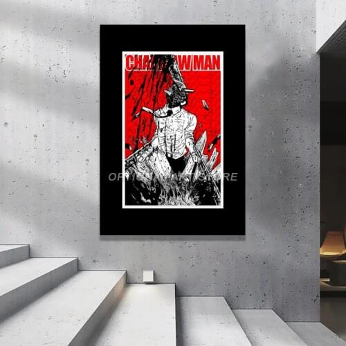 Chainsaw Man Anime Canvas Painting Decor Wall Art Pictures Bedroom Home Room Decoration Prints Poster