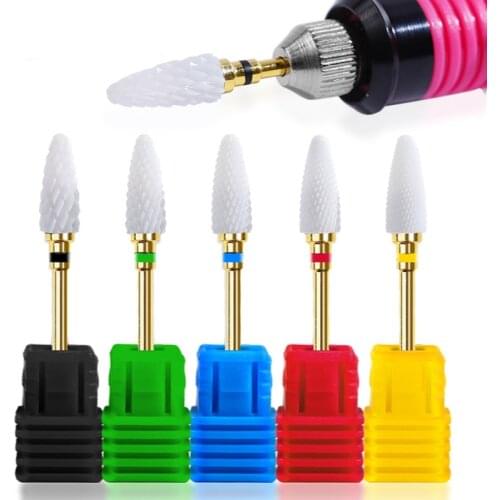 Ceramic Nail Drill Bit White Polisher Manicure Machine Accessories Rotating Electric Manicure Knife Nail Tool Nail Skin Care