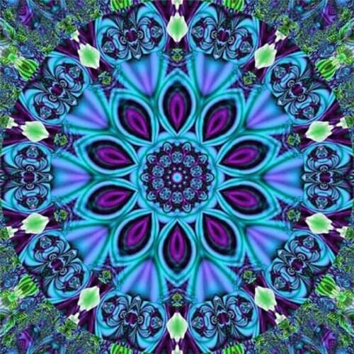 LaoJieYuan DIY Diamond Painting Cross Stitch FULL Diamond Embroidery Colorful Mandala Pictures Home Decoration Hand Pasted